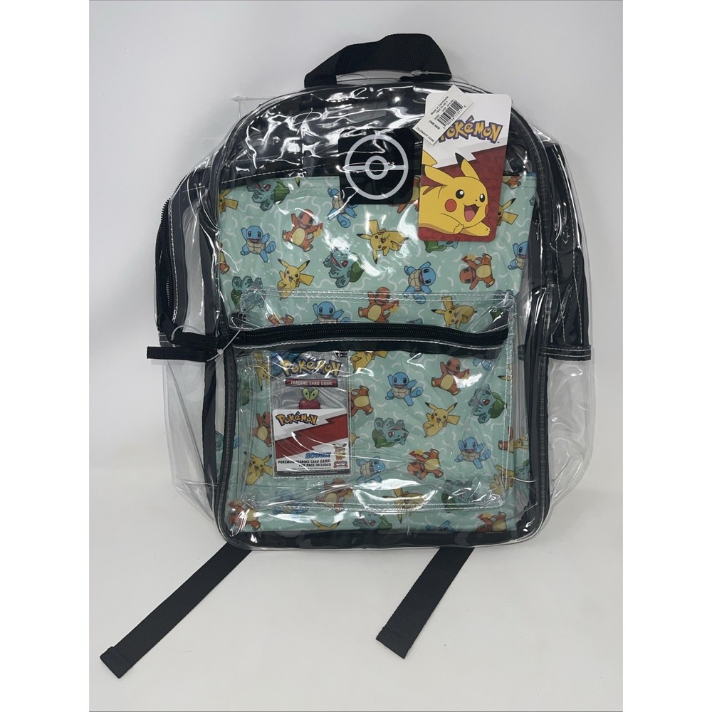 Festival Backpack Clear See Thru Pokemon Pouch Stadiums School Pack Cards